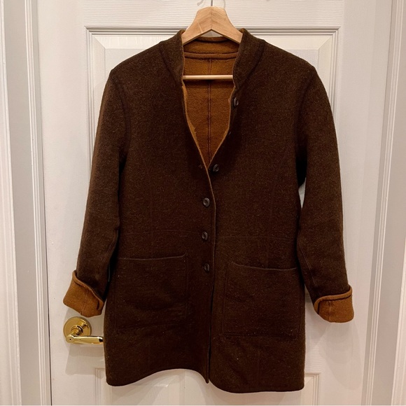 ❣️2/$15 VINTAGE Reversible Wool Coat - Picture 7 of 10